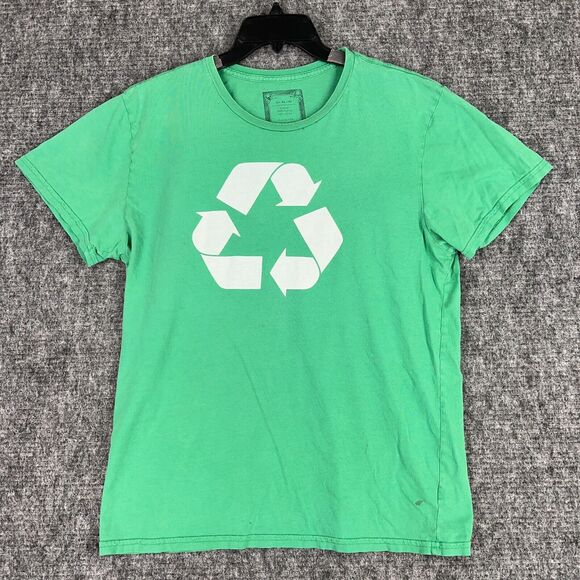 Chaser Shirt Mens Extra Large Green Recycle USA made Los Angeles Punk‎ Rock - Picture 1 of 8